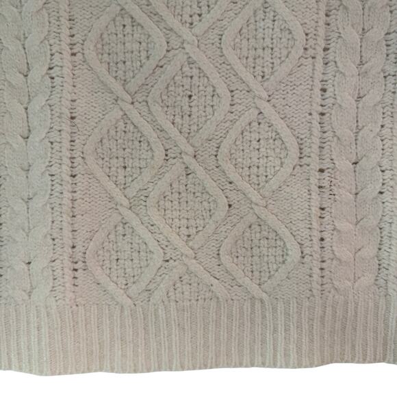 Daily Drills Fisherman Sweater Women's XS/S Wool Alpaca Crewneck Cream Neutral - Picture 5 of 12